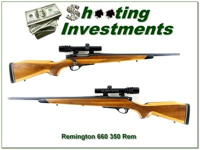 Remington Model 660 350 Rem Mag 20Rifle Rare w Bushnell Scope