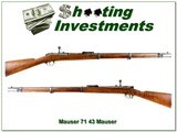 Mauser Model 71 / 84 11.5x60 R Cal 43 Mauser 1886 Rifle 31” - 1 of 4
