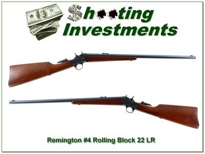 Remington No. 4 Rolling Block 22 LR or Short 22.5Rifle 1925