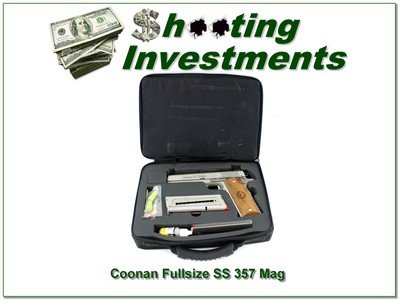 Coonan 357 Mag 1911 Full size Stainless 5LNIC w 3 Mags Rare
