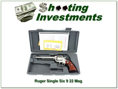 Ruger Model Single Nine 22 Mag Stainless 6.5Revolver LNIB