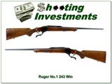 Ruger No.1 B 243 Win Red Pad looks like new! - 1 of 4