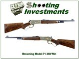 Browning Model 71 High Grade 348 Win 20” Rifle - 1 of 4