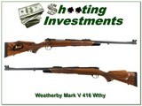 Weatherby Mark V SAFARI CROWN CUSTOM WITH TIGER INLAY 416 REM. MAG - 1 of 4