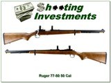 Ruger Model 77/50 .50 Cal Muzzleloader Black Powder 22” Rifle w Rings - 1 of 4