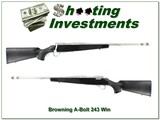 Browning A Bolt II Stainless Stalker 243 Win 22” Rifle w BOSS Rare - 1 of 4