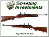 Ruger Ranch Rifle Mini-14 222 Rem 18.5” w Rings 1988 Excellent - 1 of 4
