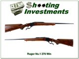 Ruger No. 1 270 Win Pre Warning 26” Rifle Early 2nd Year No. 1 1968 - 1 of 4