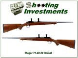 Ruger 77/22 22 Hornet 20” Rifle 1994 Exc Cond! - 1 of 4