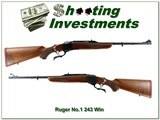 Ruger No. 1 A Light Sporter 243 Win Red Pad 22” 1985 Near New - 1 of 4