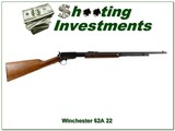 Winchester Model 62A 22 Pump Rifle 23” 1958 - 1 of 4
