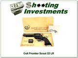 Colt Frontier Scout SAA 22 LR and Mag Blued 4.75” w Box - 1 of 4
