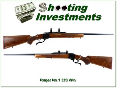 Ruger No. 1 270 Win Red Pad 26” Rifle 1982 w Rings Excellent - Image 1 of 4