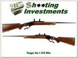 Ruger No. 1 270 Win Red Pad 26” Rifle 1982 w Rings Excellent - Image 1 of 4