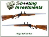 Ruger No. 1 V Varminter 223 Rem 24” HB Rifle 2000 w Rings Excellent - 1 of 4