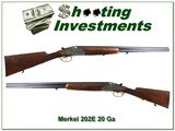 Merkel 2002E (202E) 20 Ga unfired XX Wood hand engraved! - Image 1 of 4