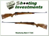 Weatherby Mark V Deluxe 7x64 Rare Factory 26” Rifle looks unfired! - Image 1 of 4