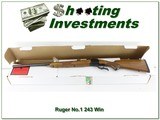 Ruger No. 1 V Varmint 243 Win 26” HB Rifle Excellent Wood LNIB w Rings - 1 of 4