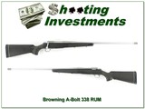 Browning A-Bolt II Stainless Stalker RARE 338 RUM 28” w Brake - 1 of 4