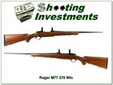 Ruger Model M77 270 Win 22” Rifle w Rings 1990 - 1 of 4