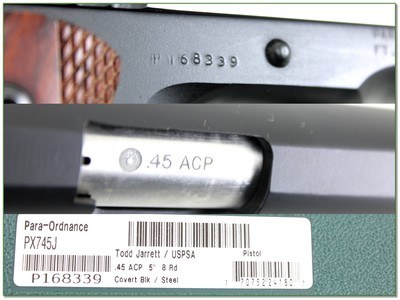 Para-Ordnance Para X 1911 45 ACP USPSA 5” Pistol NIB - Image 4 of 4