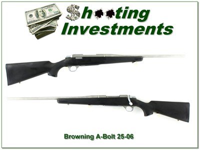 Browning A Bolt Stainless Stalker LH 25-06 Rem 22” Rifle Rare - Image 1 of 4