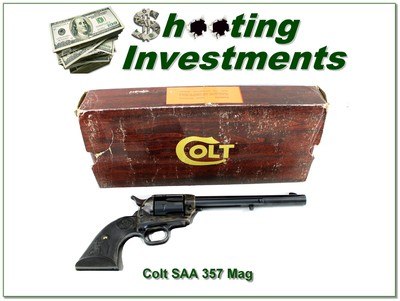 Colt SAA 45 LC 3rd Gen Blued Case Color 7.5” Revolver 1982 NIB - Image 1 of 4