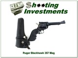 Ruger New Model Blackhawk 357 Mag 6.5” Blued Revolver w Holster - 1 of 4