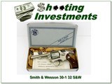 Smith & Wesson Model 30-1 32 S&W 4” Nickel Revolver w Box - 1 of 4