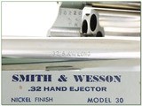 Smith & Wesson Model 30-1 32 S&W 4” Nickel Revolver w Box - 4 of 4