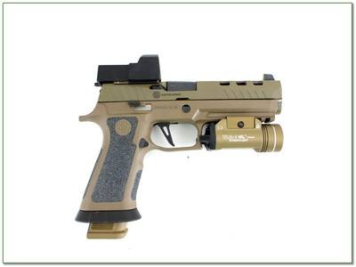 Sig Sauer P320 DH3 Custom Works 9mm Coyote Tan w Case, Light, and 4 Mags - Image 2 of 4