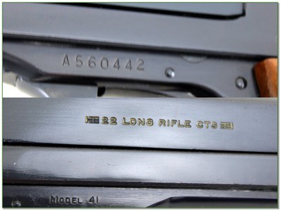 Smith & Wesson S&W Model 41 22 LR 5.5” Target Pistol 1978 w Case Like New - Image 4 of 4