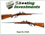 Ruger No. 1 25-06 Pre Warning Red Pad 26” Rifle w Rings 1977 Excellent Wood Figure - Image 1 of 4