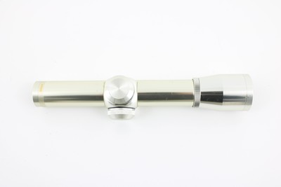 Nikon 2x20 Japan Stainless Chrome Silver Scout Handgun Scope w Covers and Duplex Reticle Rare - Image 3 of 4