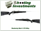 Weatherby Mark V Custom Alaskan 270 Wby Mag 26” w Peak 44 Carbon Stock - Image 1 of 4