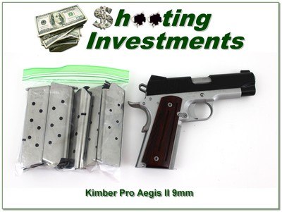 Kimber Pro Aegis II 9mm Custom Shop 4” 6 Magazines - Image 1 of 4