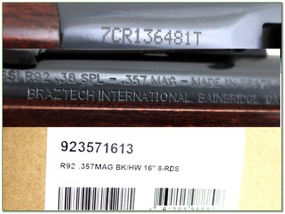 Rossi Model R92 357 Mag BK/HW 16” Lever Rifle LNIB - Image 4 of 4