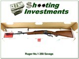 Ruger No. 1 Light Sporter 250 Savage Case Color Engraved 24” NIB 2018 - 1 of 4