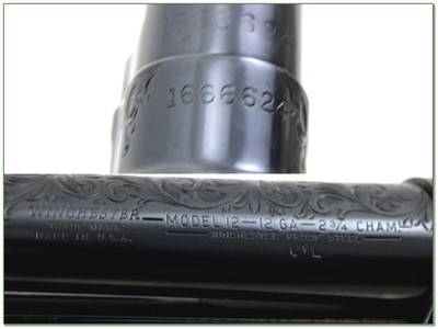 Custom engraved 1958 Winchester Model 12 12 Ga XX Wood! - Image 4 of 4
