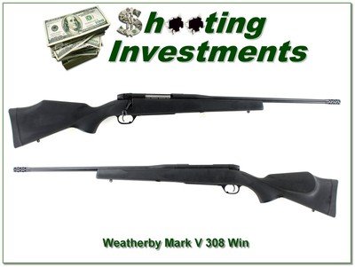 Weatherby Mark V 308 Win Synthetic 22” Rifle w Accubrake Excellent - Image 1 of 4