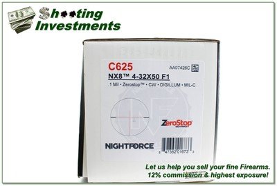 Nightforce NX8 4-32x50mm F1 w Mil-C Reticle w Box and Papers Rifle Scope LNIB - Image 5 of 5