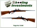Ruger No. 1 B 30-06 Pre Warning 26” Rifle 1975 Excellent Wood Figure w Rings - 1 of 4