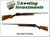 Browning A5 Magnum Twenty 20 Ga Belgium 28” VR 1976 Unfired!! - 1 of 4