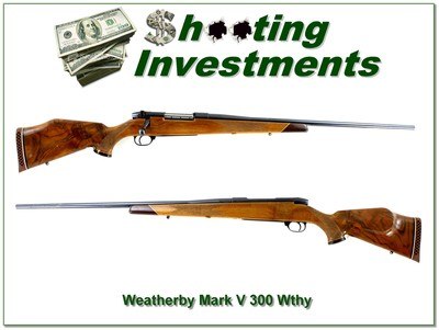 Weatherby Mark V Deluxe 300 Wby Mag 26” Rifle Extra Nice Wood - Image 1 of 4