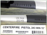 Weatherby Mark V CFP 243 Win 15” Laminate Pistol NNIB Rare - 4 of 4