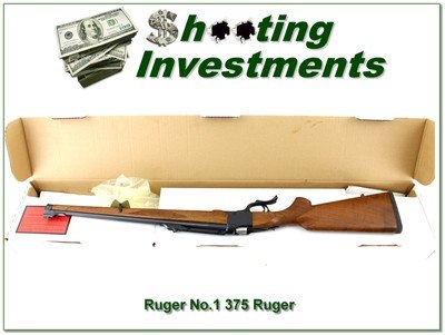 Ruger No. 1 RSI 375 Ruger Mannlicher 20” Rifle NIB 2019 w Rings - Image 1 of 4