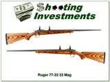Ruger Model 77/22 22 Mag WMR All Weather Laminate 24” Rifle w Rings - 1 of 4