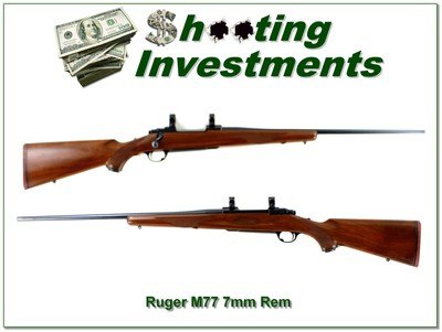 Ruger M77 7mm Rem Mag Red Pad 24” Rifle w Rings 1983 - Image 1 of 4