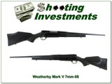 Weatherby Mark V 7mm-08 Rem Synthetic 20” Lightweight Rifle Excellent - Image 1 of 4