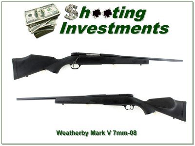 Weatherby Mark V 7mm-08 Rem Synthetic 20” Lightweight Rifle Excellent - Image 1 of 4